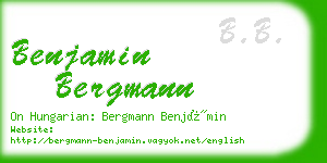 benjamin bergmann business card